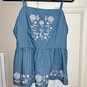 J crew tank embroidered tank top